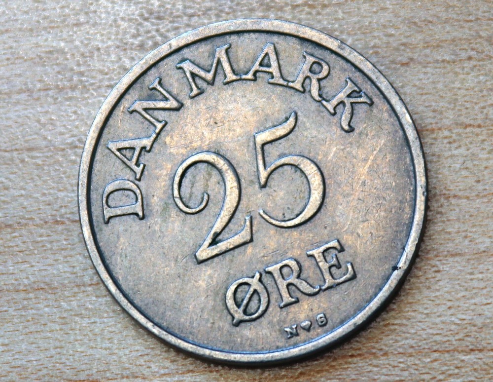 1954 Denmark 25 Ore