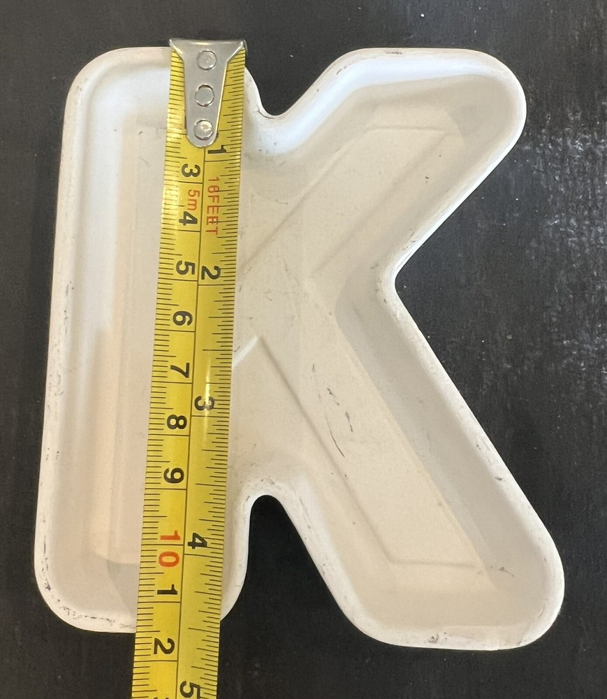 earthenware crafting letter k - ceramic