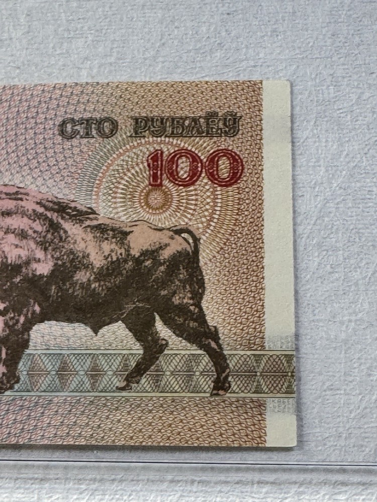 1992 Belarus 100 Roubles Banknotes P# 8 Radar Note 3747473