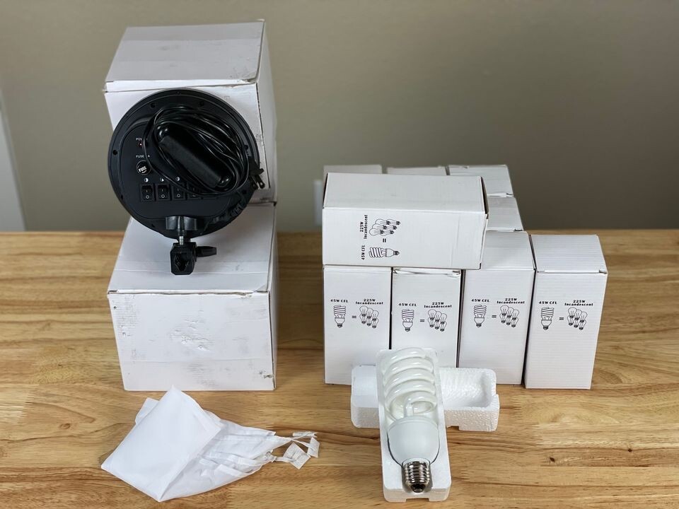 Studio 5-in-1 5 socket bulb head with 45W CFL bulbs