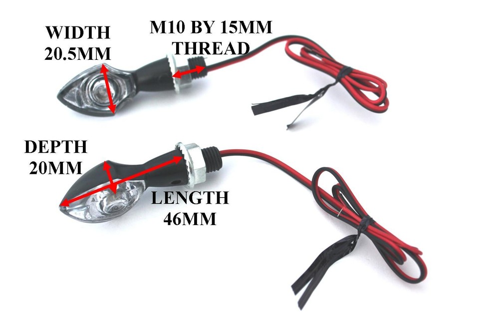 LED indicators black ABS Nano single led clear lens