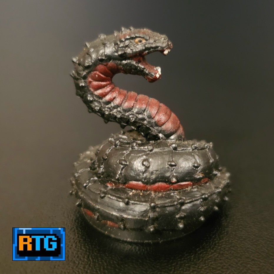 D&D Fiendish Snake #50 Dungeons & Dragons miniature and card