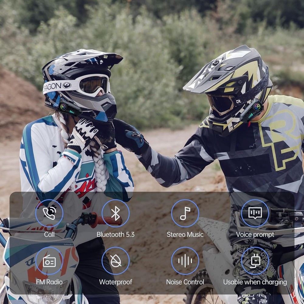 Motorcycle Bluetooth Headset Speaker Skiing Earphone Waterproof Bluetooth Helmet