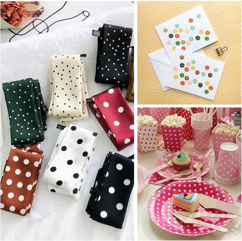 Dots Stencils, 10 Pcs Mixed Media Assorted Size Polka Dot Stencils Repeating R..
