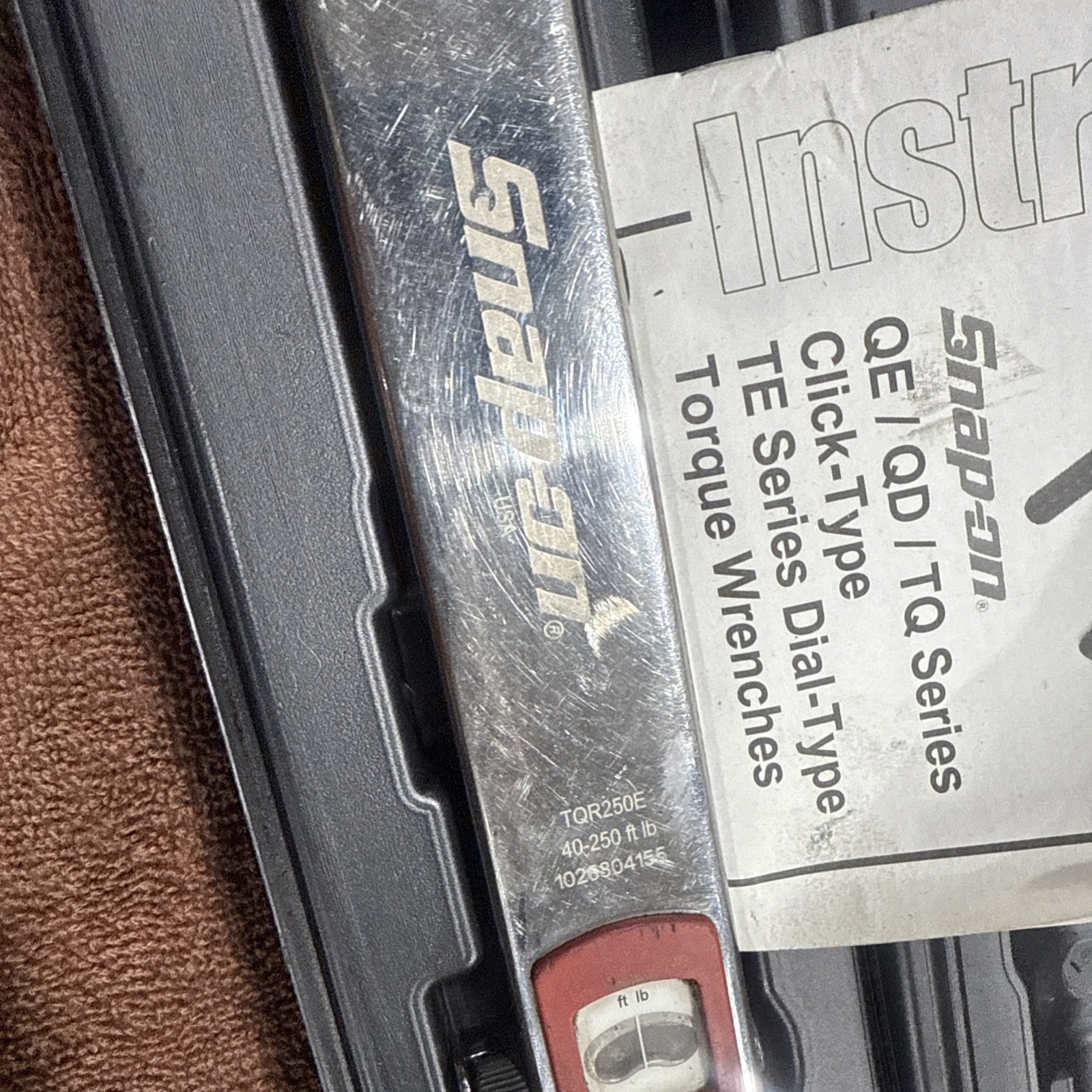 Snap-On TQFR250E Flex-Head 1/2in. Drive Torque Wrench 40-250ft lbs