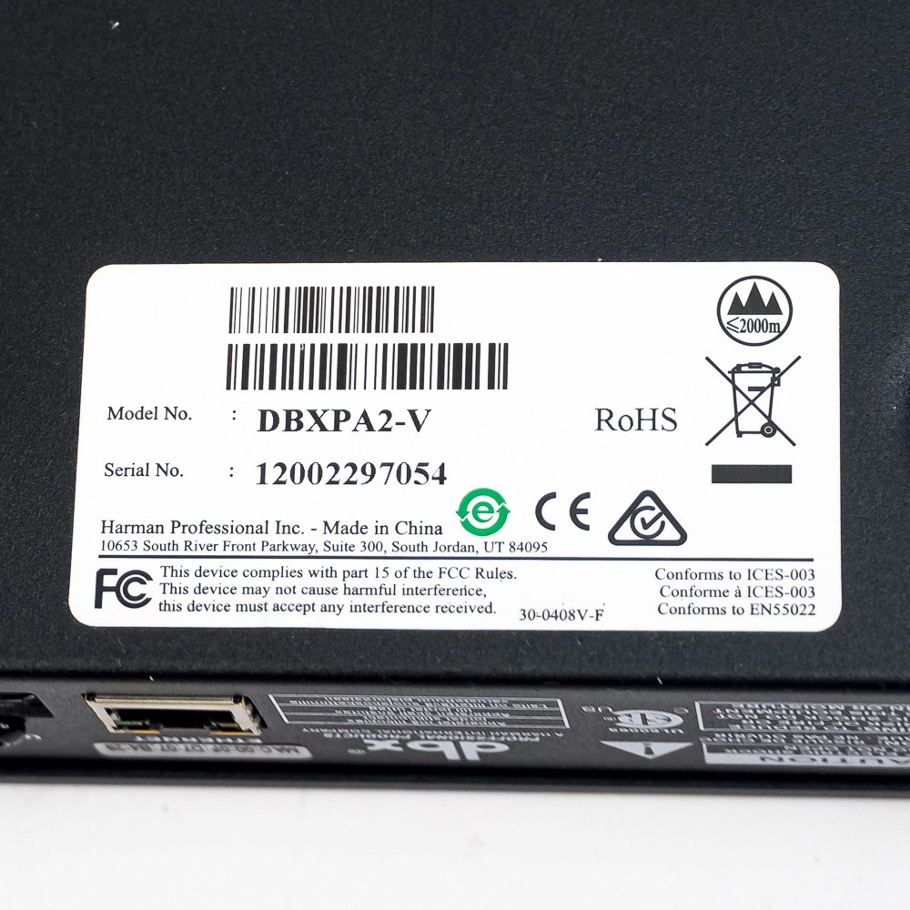 dbx DriveRack PA2 Complete Loudspeaker Management System