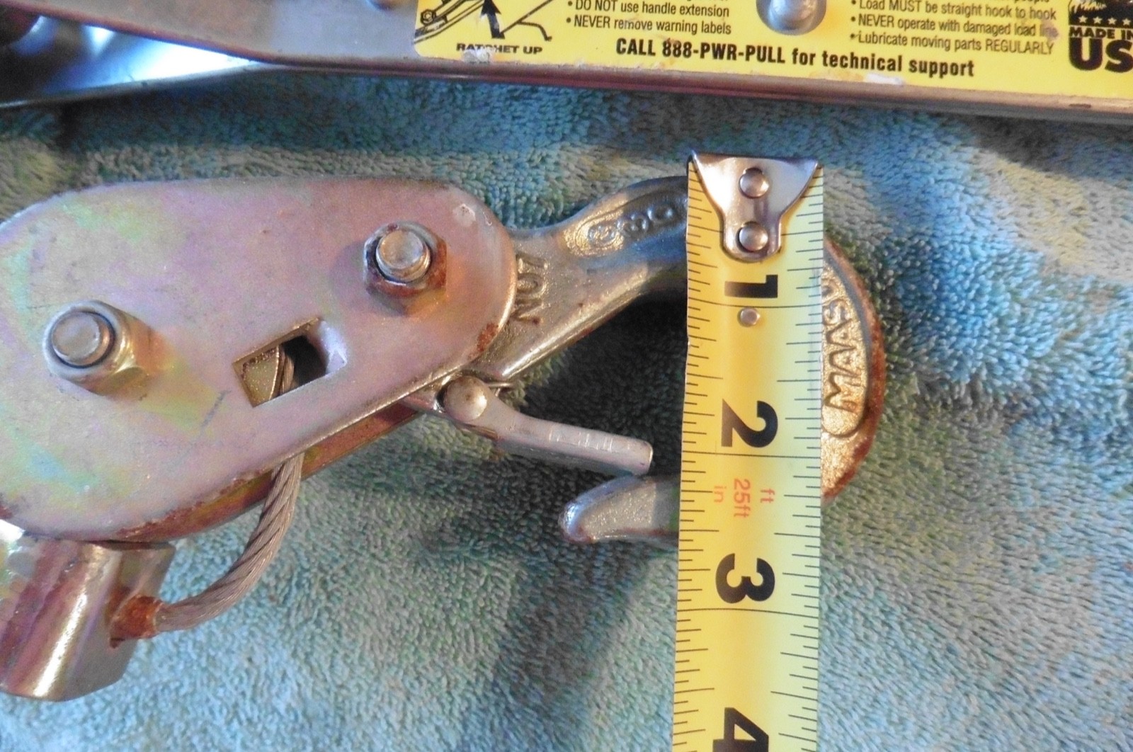 Maasdam Pow'R Pull Web Strap Puller Steel 2 Ton Cap. 144SB-6 Come-along