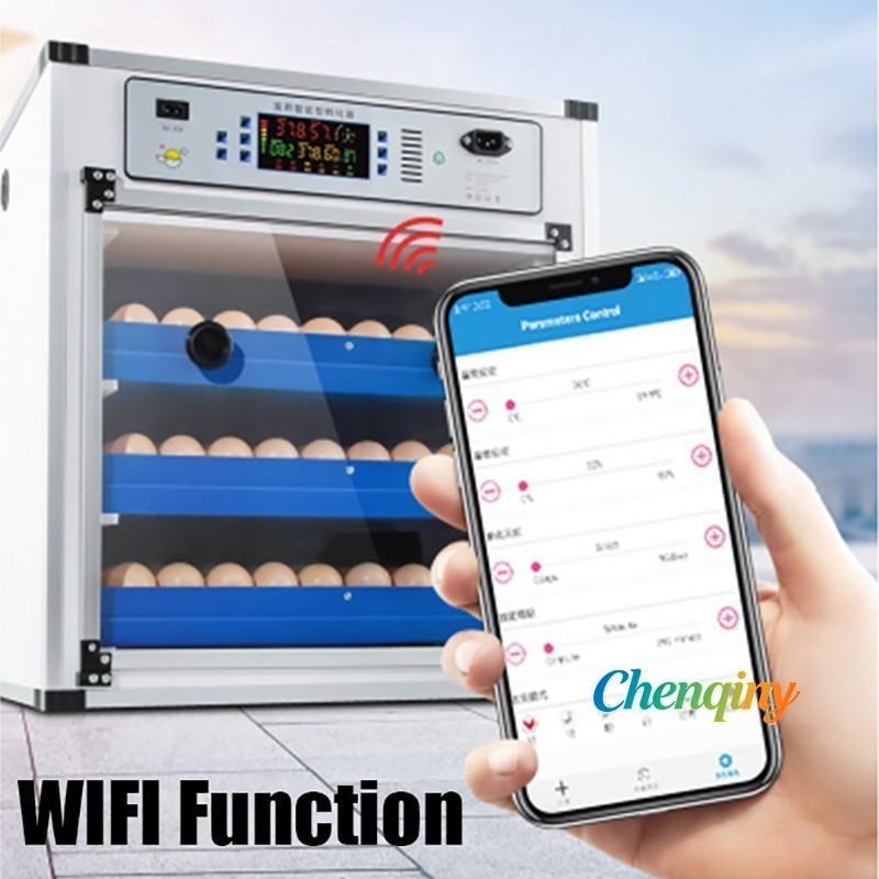204 Eggs Automatic WIFI Digital Incubator Chicken Hatcher Temperature Control