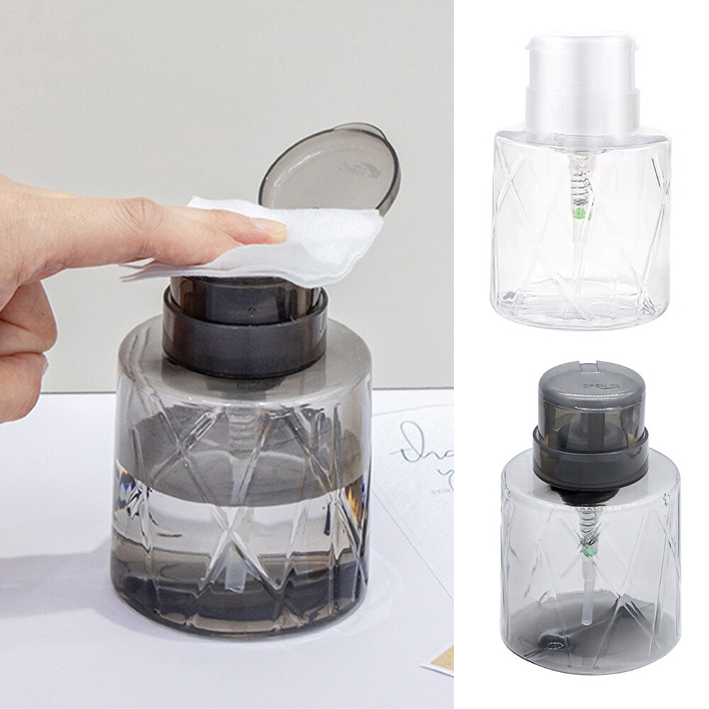 Reusable Empty Refillable Bottle Nail Polish Remover Dispenser Press Bottles ✲
