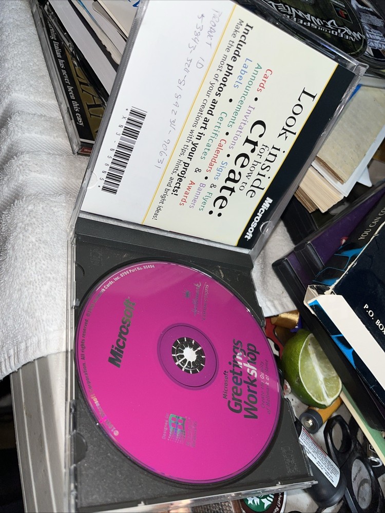Microsoft Greetings Workshop (CD-ROM, 1996) Hallmark PC Software for Windows 95