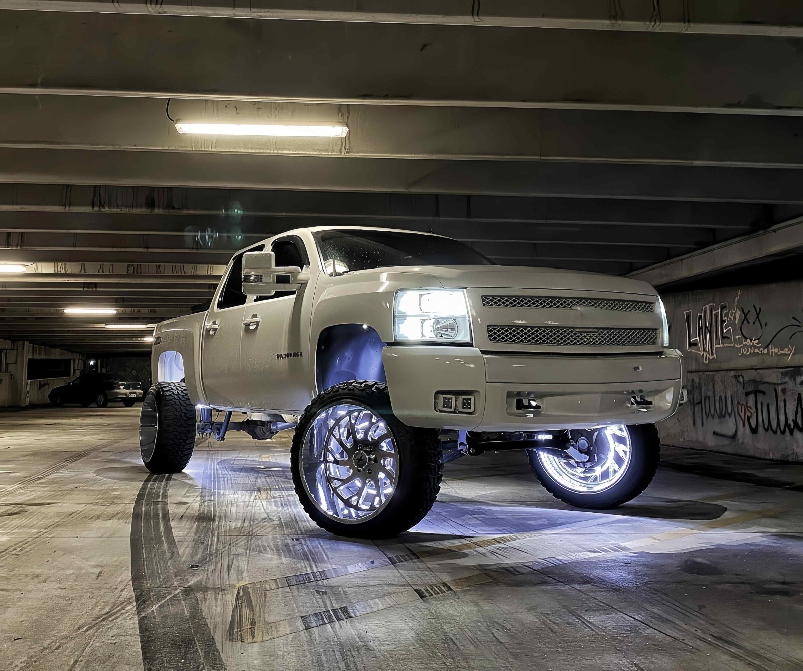 NEW Set 4x 17.5" PURE WHITE QUAD ROW Strobes Truck Car LED Wheel Rim Ring Lights