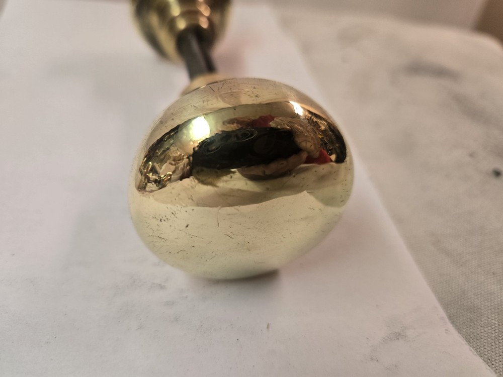 Vintage 1 Pair Brass Door Knobs Polished