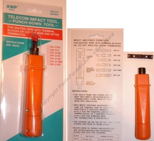 110Punch Down Tool Adjustable Impact Cat5e/6/Ethernet/Keystone/Patch Panel$SHdis