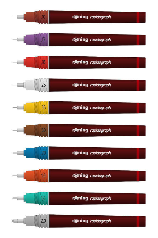 rOtring Rapidograph Pen / Replacement Nibs - Different Sizes - Technical Pen