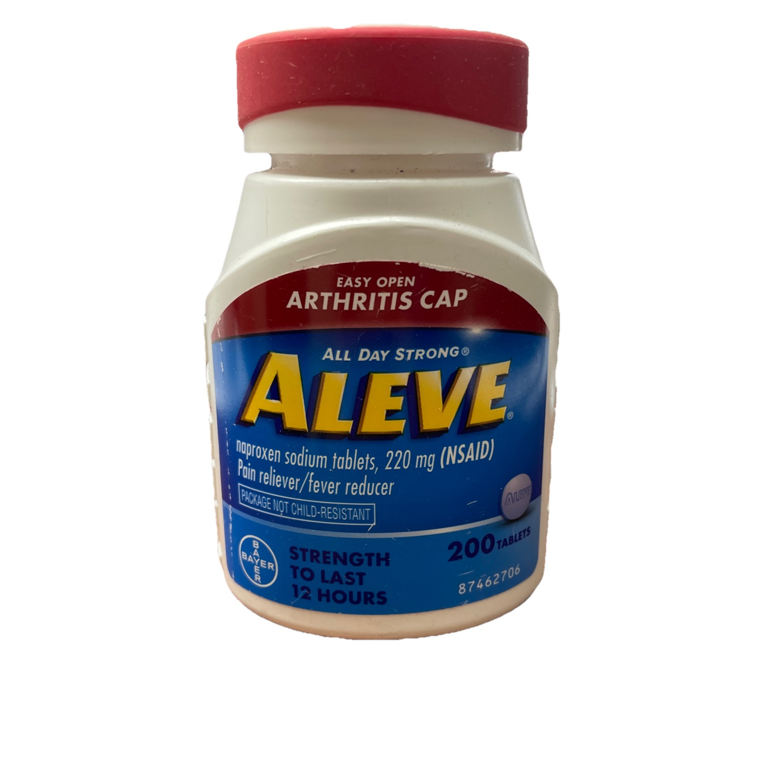 Aleve Easy Open Arthritis Cap Pain Reliever/Fever Reducer Tabs 200ct Exp. 4/2027