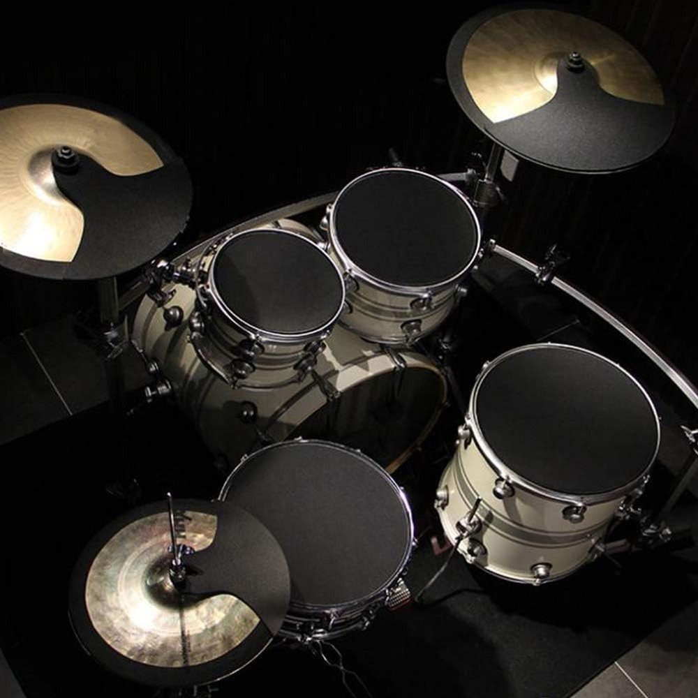 EBTOOLS Drum Practice Pad Set (10pcs) – Drum Mutes / Silencer Pads