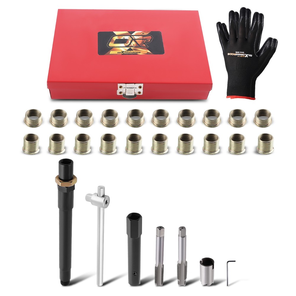 26pc 14mm Spark Plug Thread Tool Set - Fix Stripped Holes in Engine Blocks