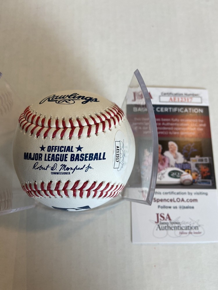 CURTIS MEAD SIGNED ROMLB PEARL BASEBALL JSA AUTHENTIC RAYS