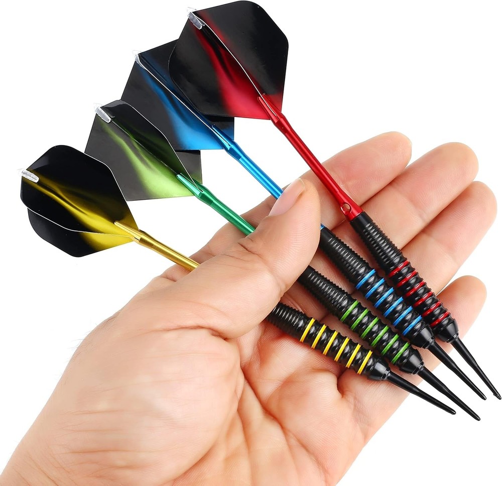 centaur 12 Pack Soft Tip Darts, Professional 18 Gram Plastic Tip Dart Sets with