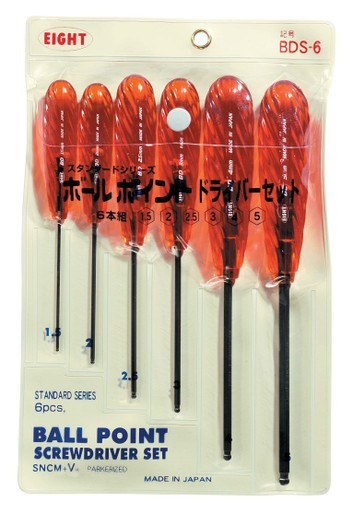 Eight Tool BDS-6, Ball Point Screwdriver,Plastic Handle