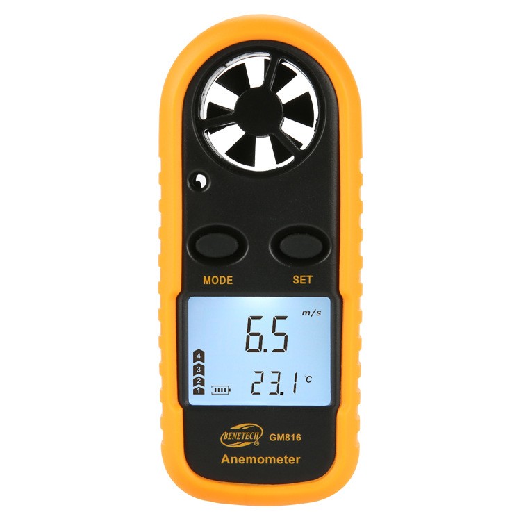 GM816 Digital Handheld Anemometer Wind Speed Meter Thermometer Sailing LCD
