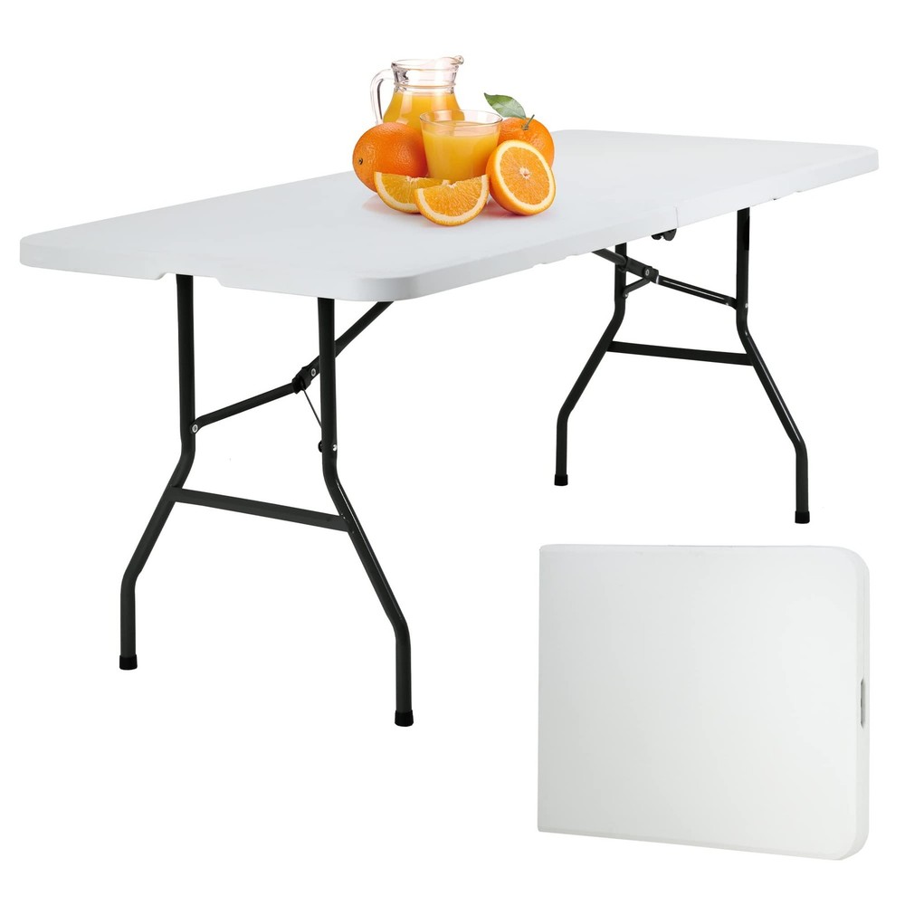 PayLessHere Folding Table Plastic Picnic Table for Parties Wedding Camping Of...