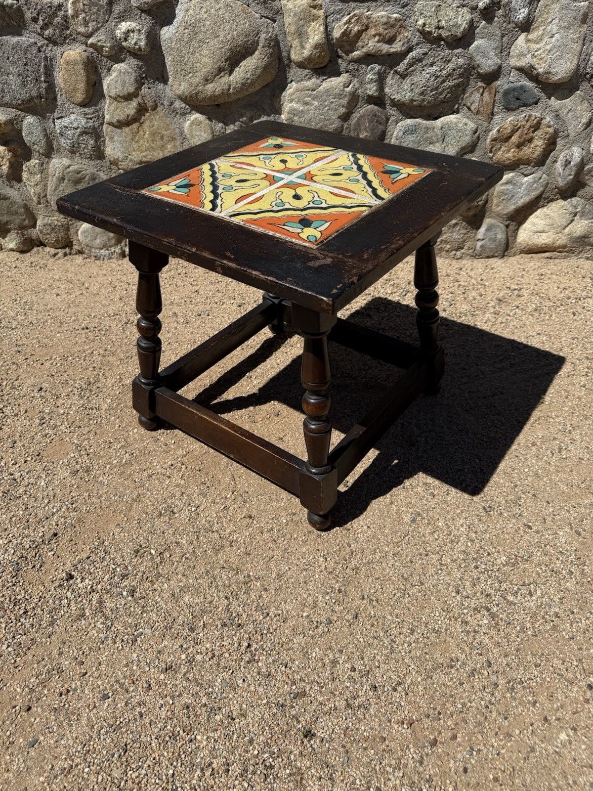 VINTAGE CALIFORNIA TILE TABLE SPANISH REVIVAL 1920s D&M TAYLOR MONTEREY ANTIQUE