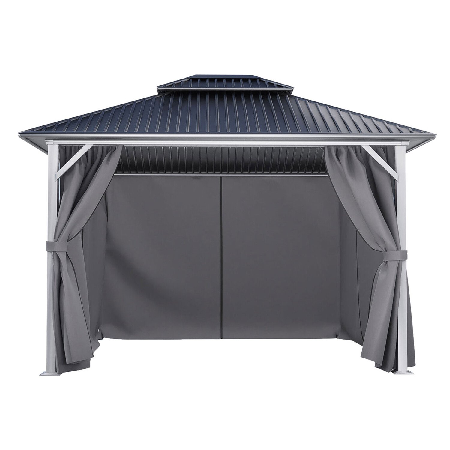 Aoodor Gazebo Curtain Set Protecting Privacy Side Walls 4 Panels (Curtain Only)