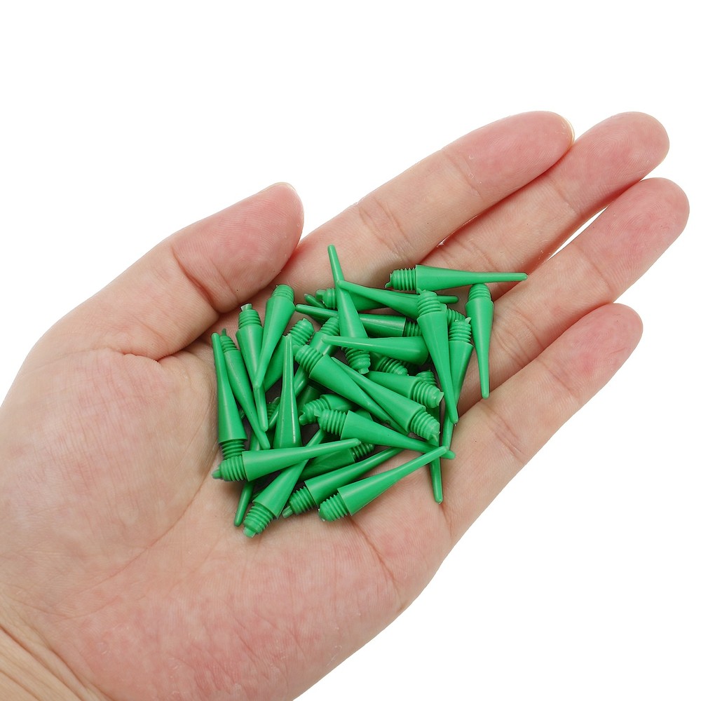 Plastic Dart Tips, 100 Pack 2BA Thread Soft Dart Tips, Green