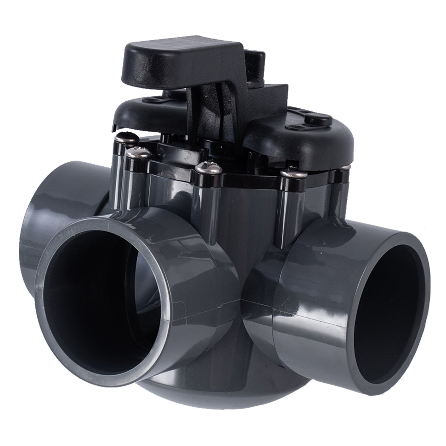 For Pentair 263028 Three Port Diverter Valve with 2" PVC Pipe - Grey