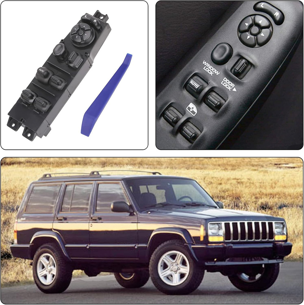 1997-2001 for Jeep Cherokee Front Left Driver Side Window Switch – Compatible