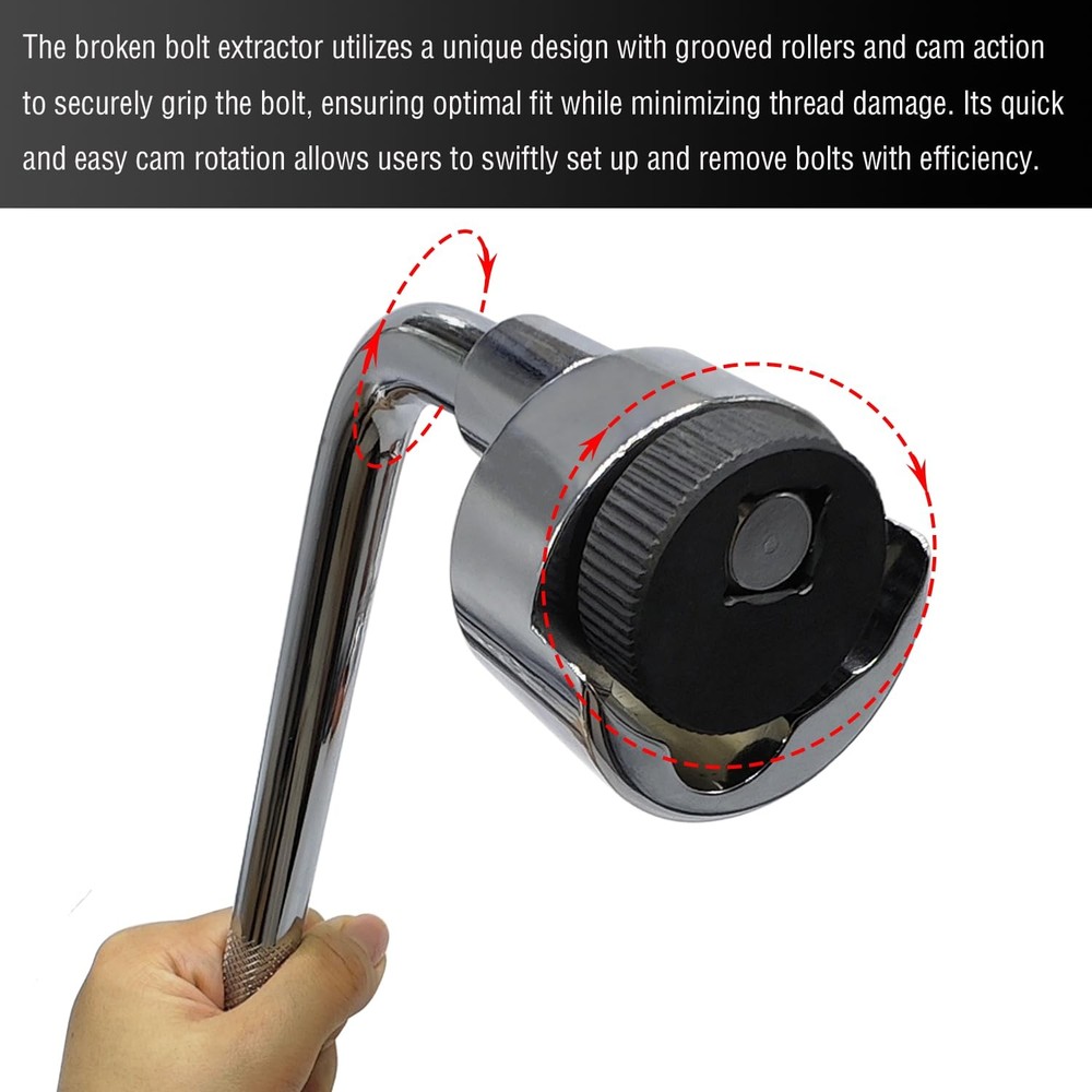 Stud Extractor Tool 1/4"-3/4" 6-19mm Broken Bolt Remover Knurled Roller