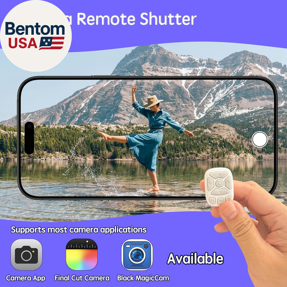 Tiktok Scrolling Ring – 8-Button Finger Tip Wireless Remote, with Camera Remote