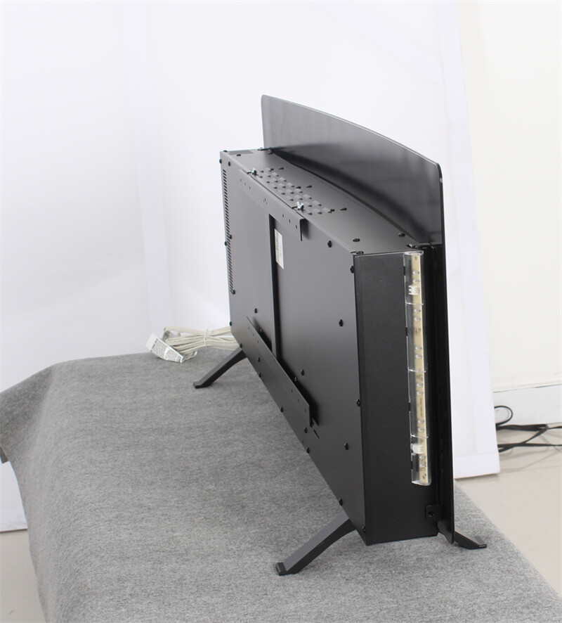 48" Curved Front Wall Mounted Electric Fireplace Multi Color Flame with Remote