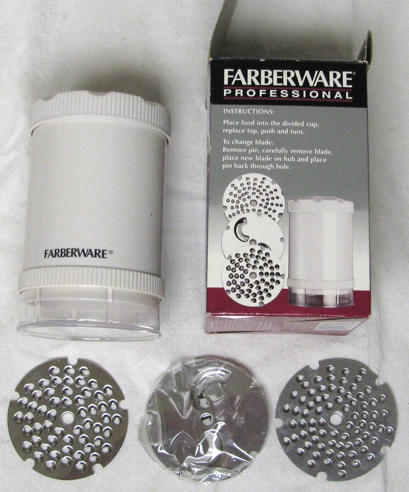 Farberware Professional Multi Grater 3 Interchangeable Blades Storage Container