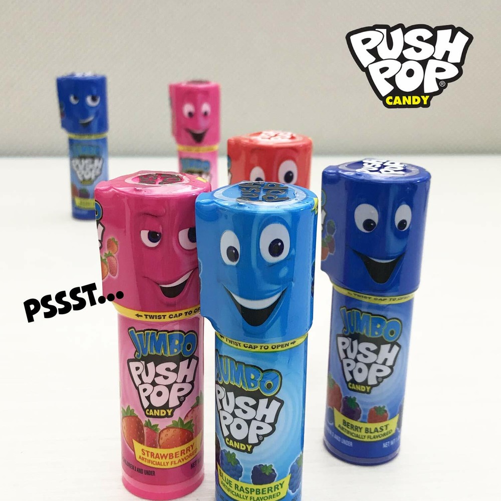 Push Pop Jumbo Candy Assortment Bulk 18 Pack
