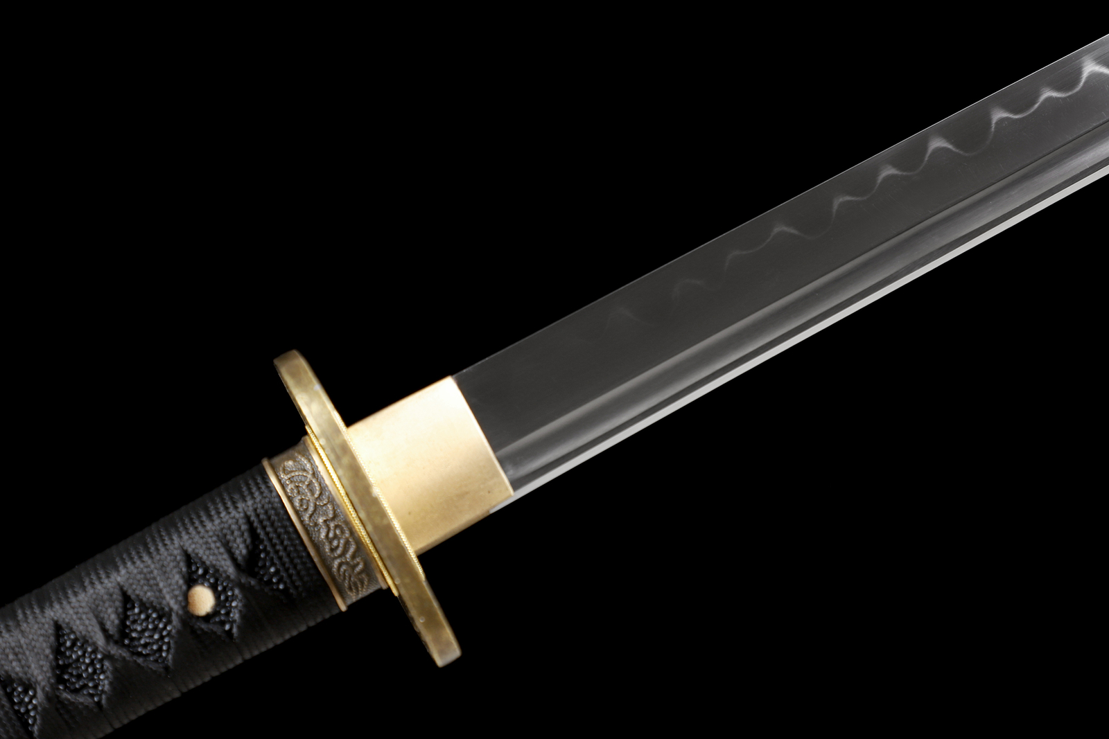 Ninja T10 Steel Clay Tempered Japanese Samurai Straight Sword Katana Full Tang