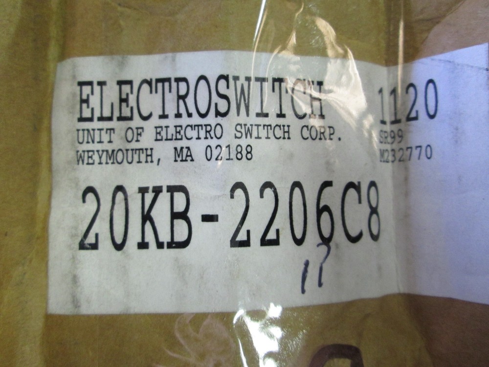 Electroswitch 20KB-2206C8 Series 20 (NIB)