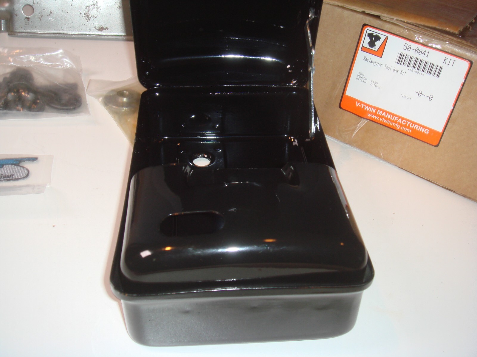 Harley Tool Box Knucklehead EL FL Black UL Mount Kit 1936-1947 V-Twin 50-0041 X3