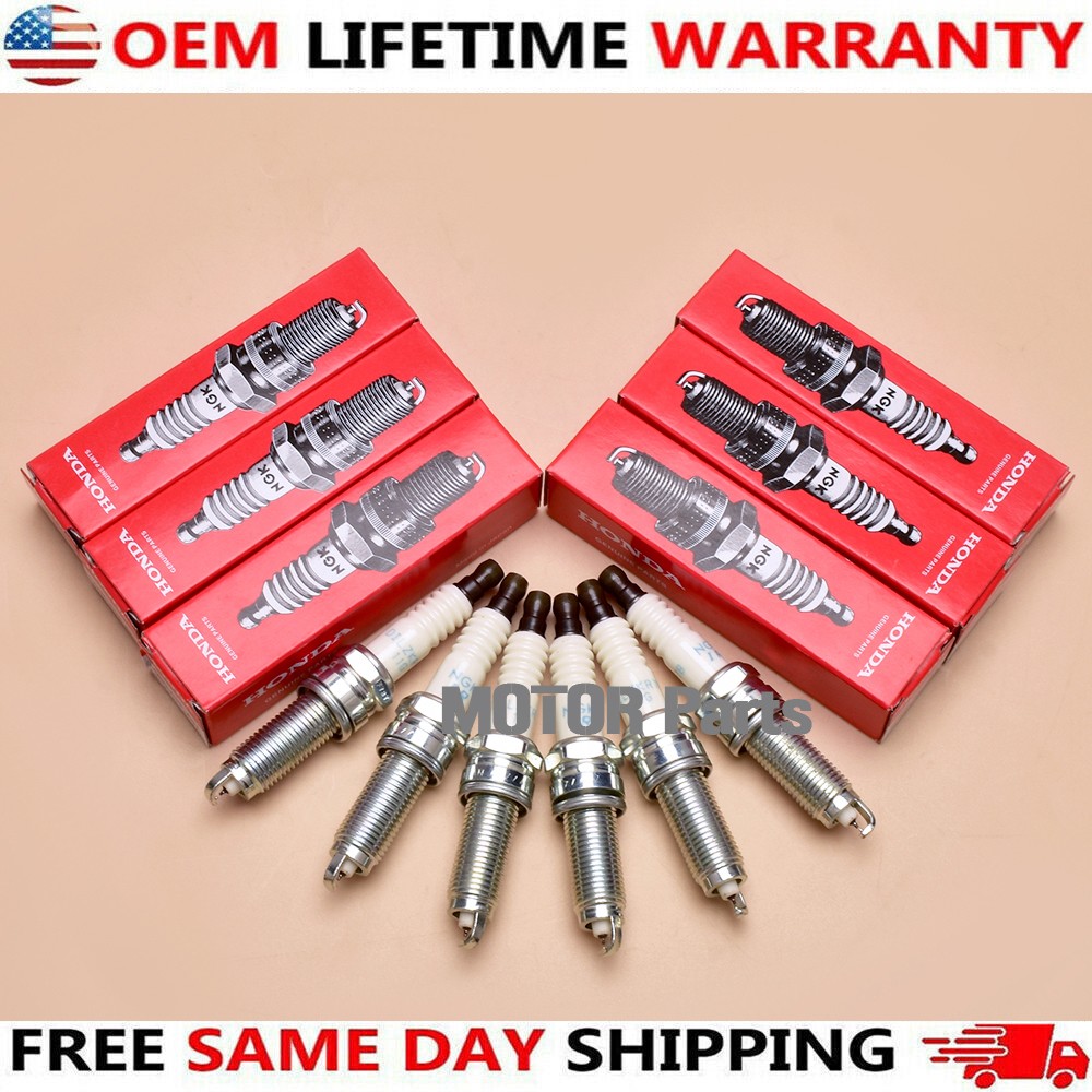 6PCS 12290-R9P-A01 Spark Plugs Fits 95350 NGK HONDA MDX TLX RLX DILZKR7B11G OEM