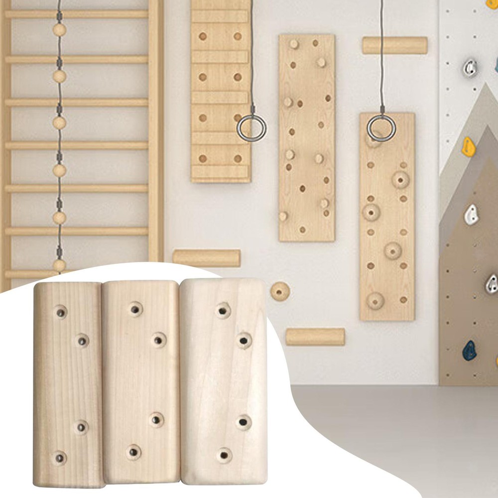 3x Climbing Hangboard Pull up Fingerboard Upper Body Workout Lightweight Rock