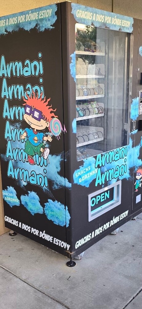 Drink, candy, chips dispenser vending machine - used