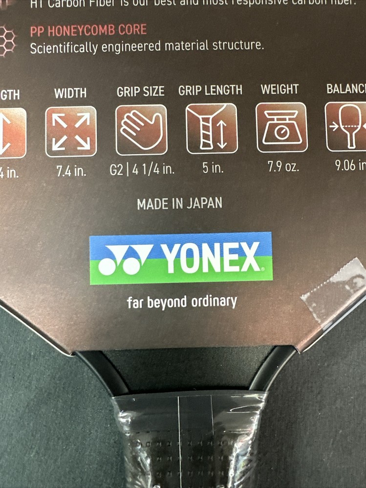 Yonex VCORE Plus 7.9 oz Pickleball Paddle Black