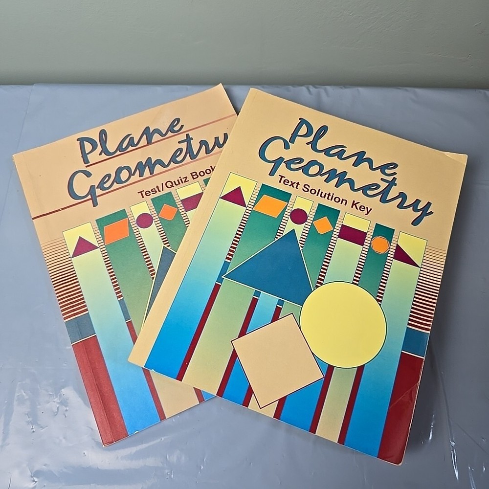 Abeka Plane Geometry Set Text Solution Key And Test/Quiz Key Books