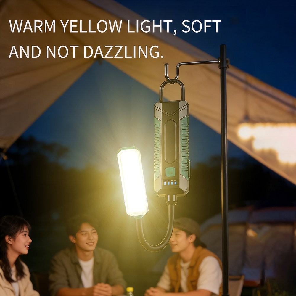 Cordless LED Worklight Rechargeable Handheld Torch Magnetic Lamp Hook Flashlight