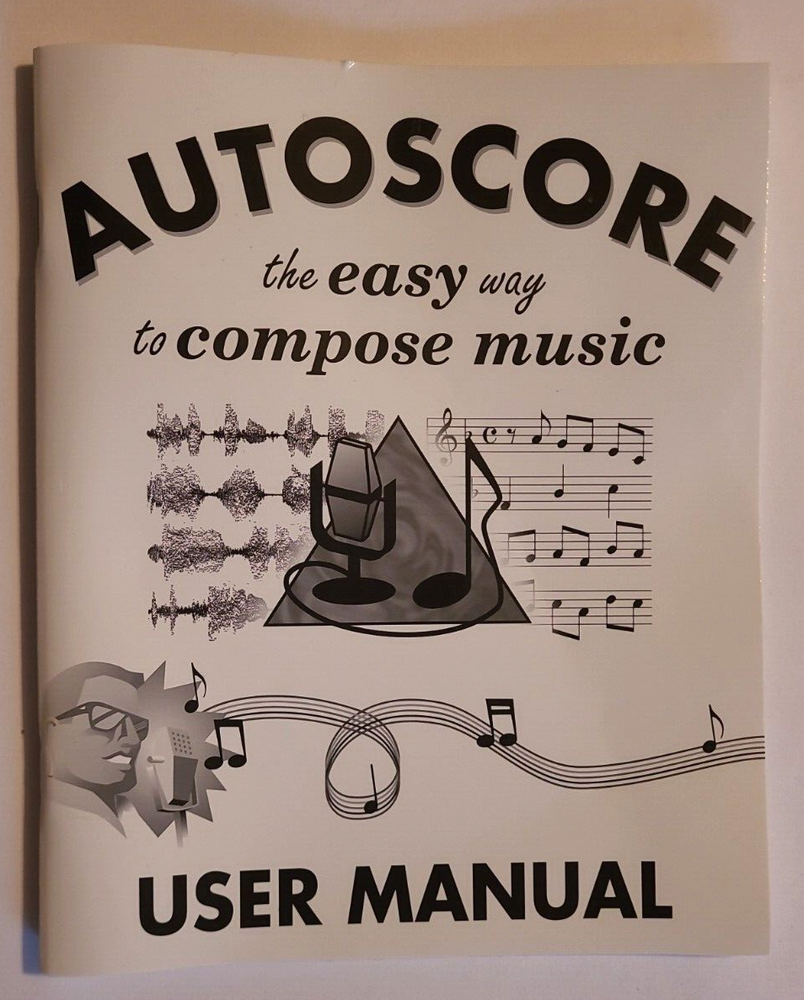 Music Composer with Microphone-Autoscore Software Pro Version Windows 95 Vintage