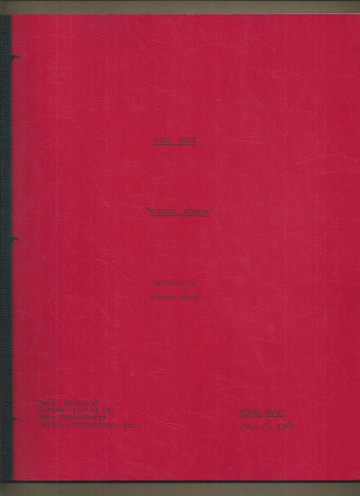 🔥STAR TREK ORIGINAL SERIES MIRROR MIRROR FINAL DRAFT SCRIPT*SHATNER**1967*GRAIL