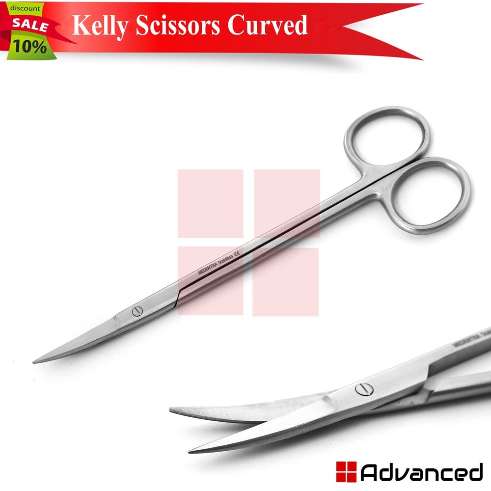 3Pcs Kelly Scissors Tissue Edges Cutting Sharp 16cm Long