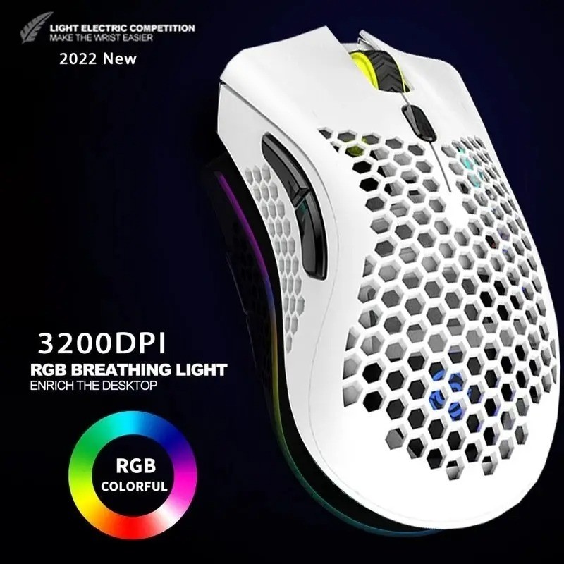 Wireless Mouse Gaming Rechargeable Optical Mouse Cordless 7 Color LED Backlit PC