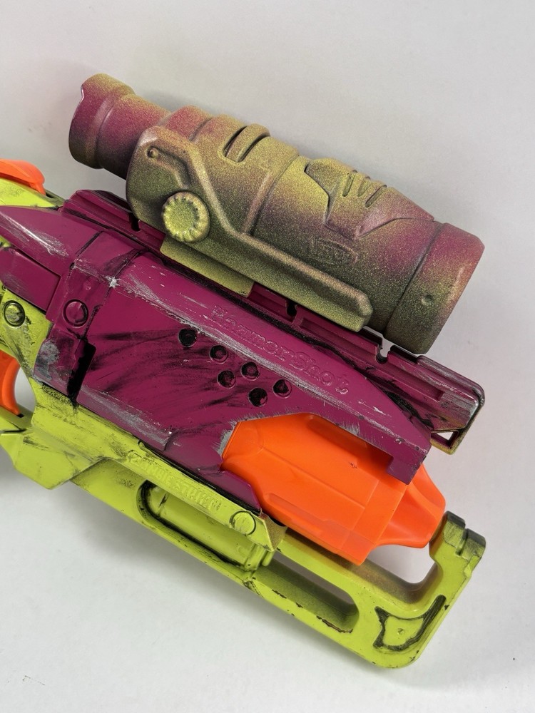 Custom Painted Nerf Hammershot - Post Apocalyptic Cosplay Prop Blaster w/ Scope